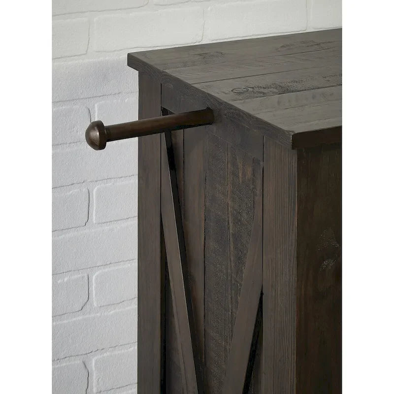 Collection de chambre à coucher 4 pièces Sharla en bois massif avec rangement
