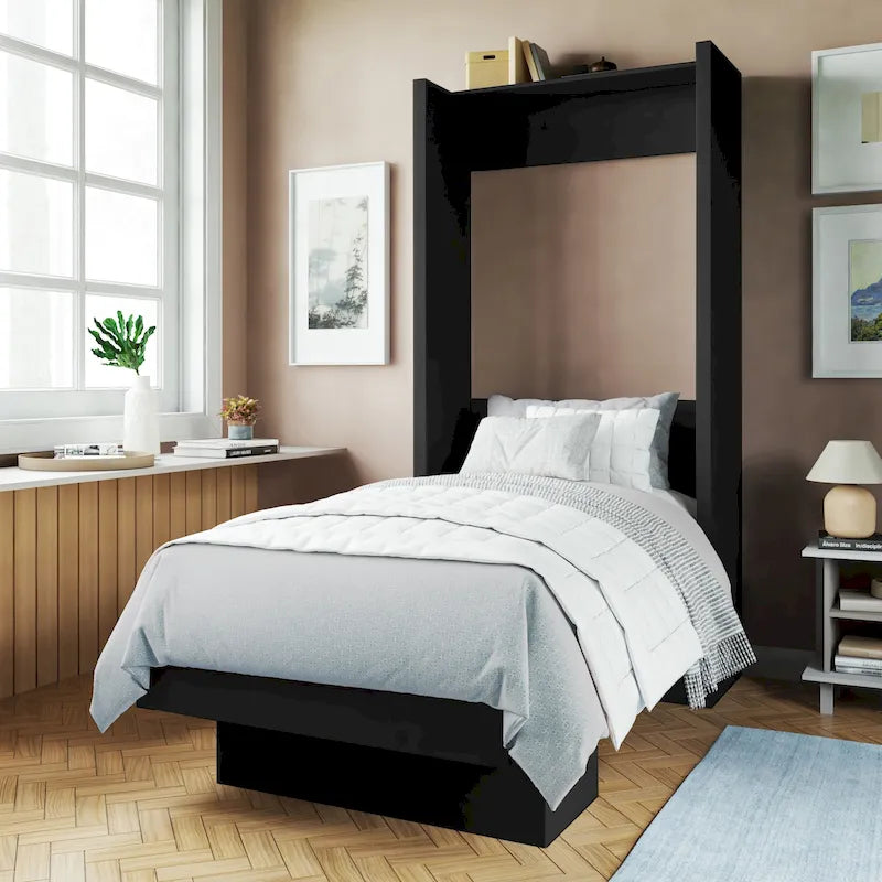 Lit escamotable contemporain Easy Lift Twin avec étagère