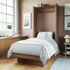 Lit escamotable contemporain Easy Lift Twin avec étagère