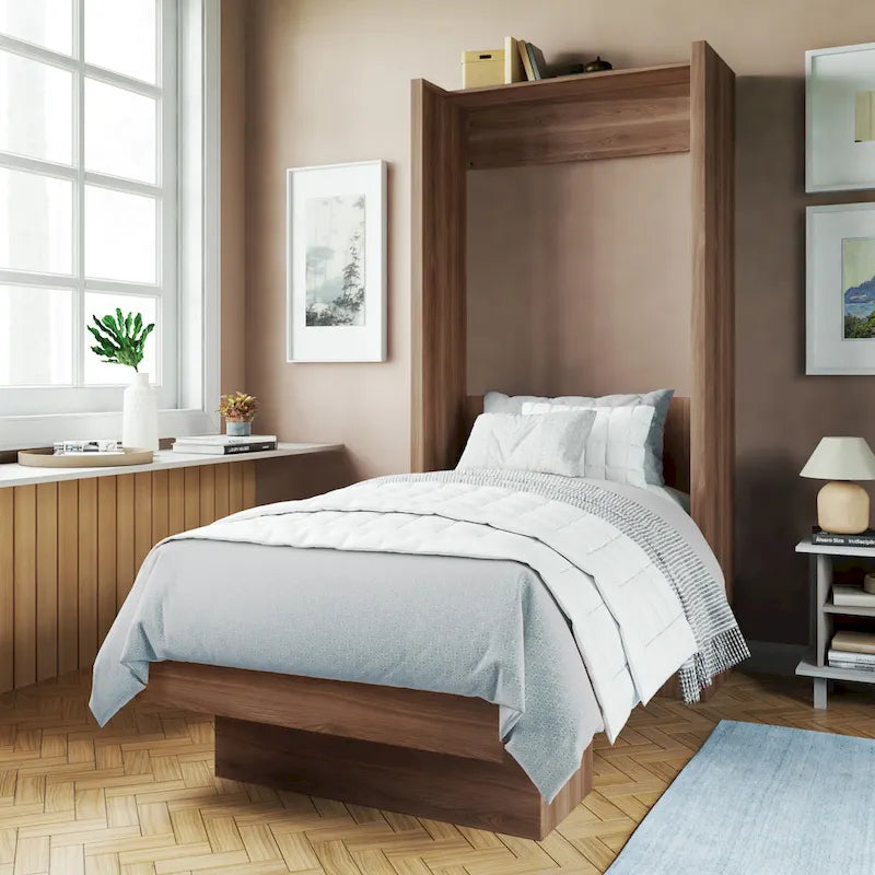 Lit escamotable contemporain Easy Lift Twin avec étagère