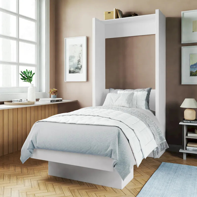 Lit escamotable contemporain Easy Lift Twin avec étagère