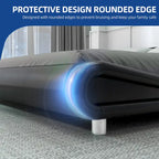 Cadre de lit King Size en PU Rembourré avec LED