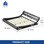 Cadre de lit King Size en PU Rembourré avec LED