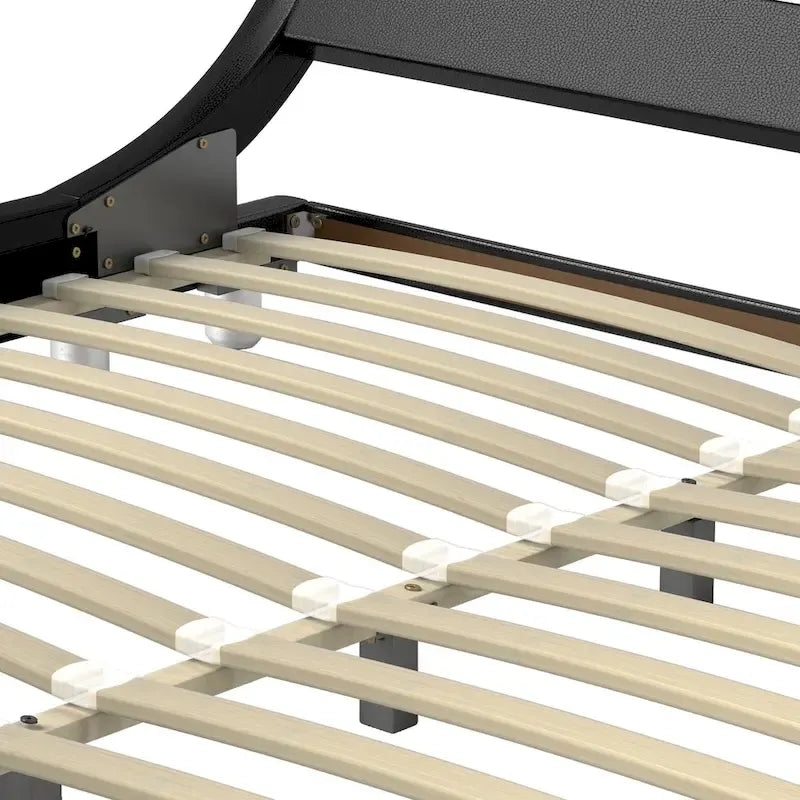 Cadre de lit King Size en PU Rembourré avec LED