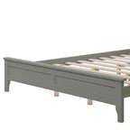 Lit plateforme queen en bois massif moderne
