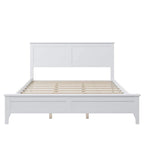 Lit plateforme queen en bois massif moderne