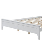 Lit plateforme queen en bois massif moderne