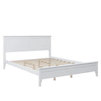 Lit plateforme queen en bois massif moderne