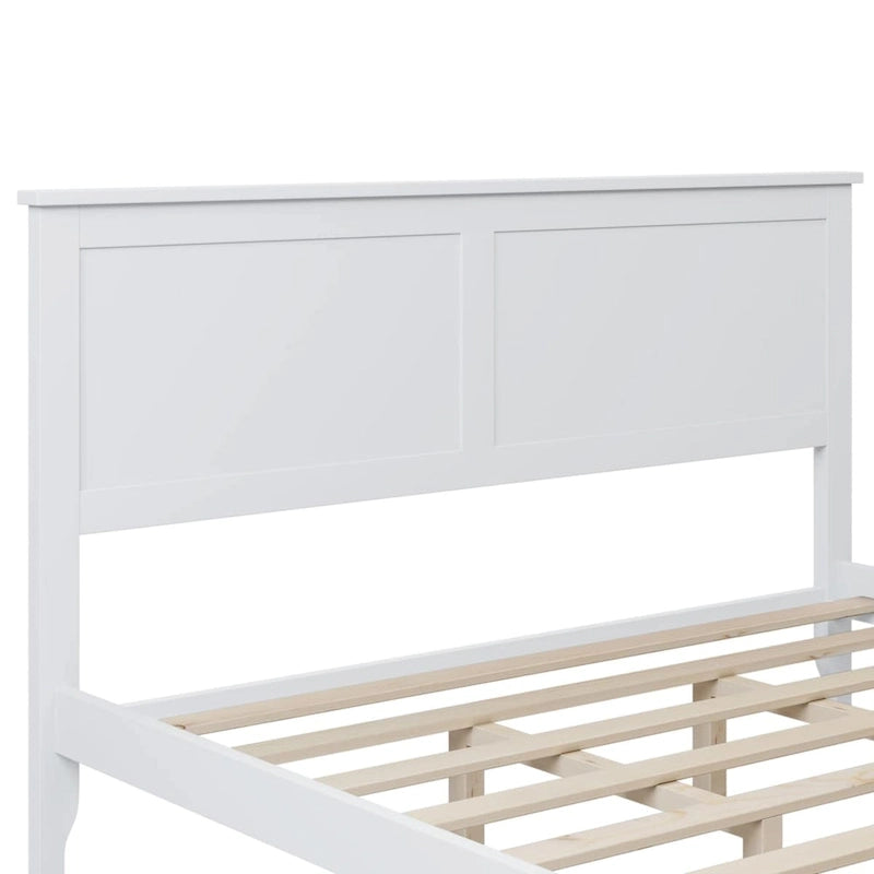 Lit plateforme queen en bois massif moderne