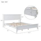Lit plateforme queen en bois massif moderne