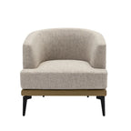 Fauteuil baril bicolore moderne en tissu