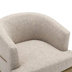 Fauteuil baril bicolore moderne en tissu