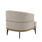 Fauteuil baril bicolore moderne en tissu