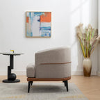 Fauteuil baril bicolore moderne en tissu