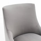 Lot de 4 chaises de salle à manger sans accoudoirs en velours, style moderne et glamour
