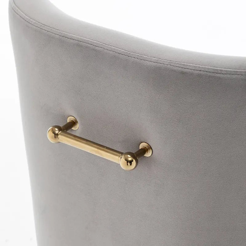 Lot de 4 chaises de salle à manger sans accoudoirs en velours, style moderne et glamour