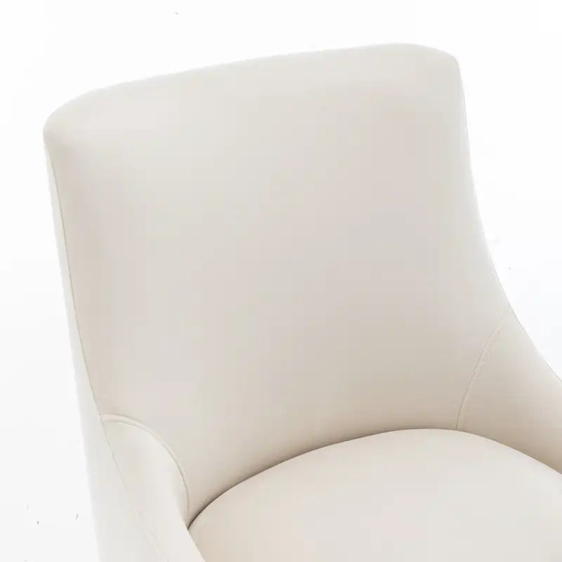 Lot de 4 chaises de salle à manger sans accoudoirs en velours, style moderne et glamour