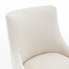 Lot de 4 chaises de salle à manger sans accoudoirs en velours, style moderne et glamour