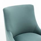 Lot de 4 chaises de salle à manger sans accoudoirs en velours, style moderne et glamour