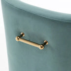 Lot de 4 chaises de salle à manger sans accoudoirs en velours, style moderne et glamour