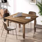 Table de conférence carrée de 100 cm avec pieds en bois massif pour salle de réunion