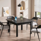 Table de conférence carrée de 100 cm avec pieds en bois massif pour salle de réunion