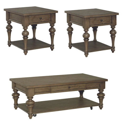Ensemble de table basse 3 pièces Americana Farmhouse Dusty Taupe