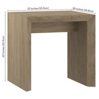 Table d'appoint rectangulaire large Oswin 22 - 22 de large