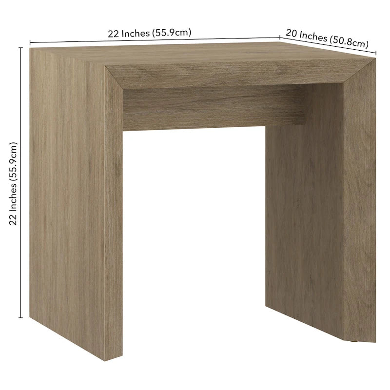 Table d'appoint rectangulaire large Oswin 22 - 22 de large