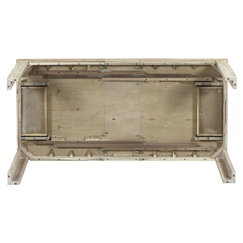 Ensemble de salle à manger 7 pièces en bois pour 6 personnes avec table extensible