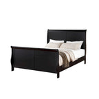 Lit moderne de taille King avec tête et pied de lit traîneau