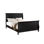 Lit moderne de taille King avec tête et pied de lit traîneau